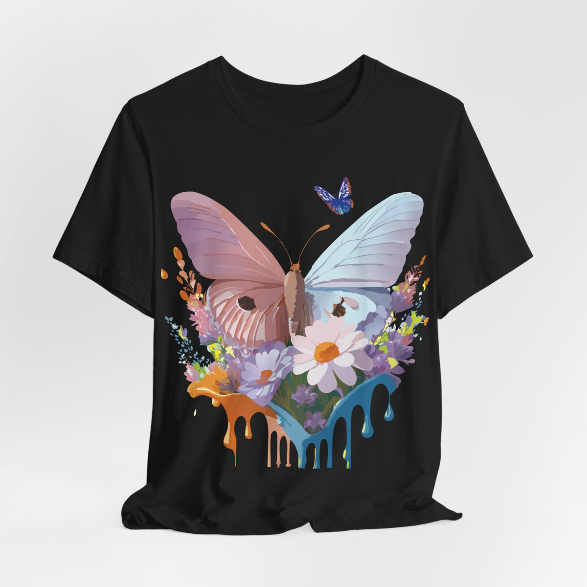 Butterfly Graphic Unisex Cotton Bella+Canvas Tee with Art Design n41