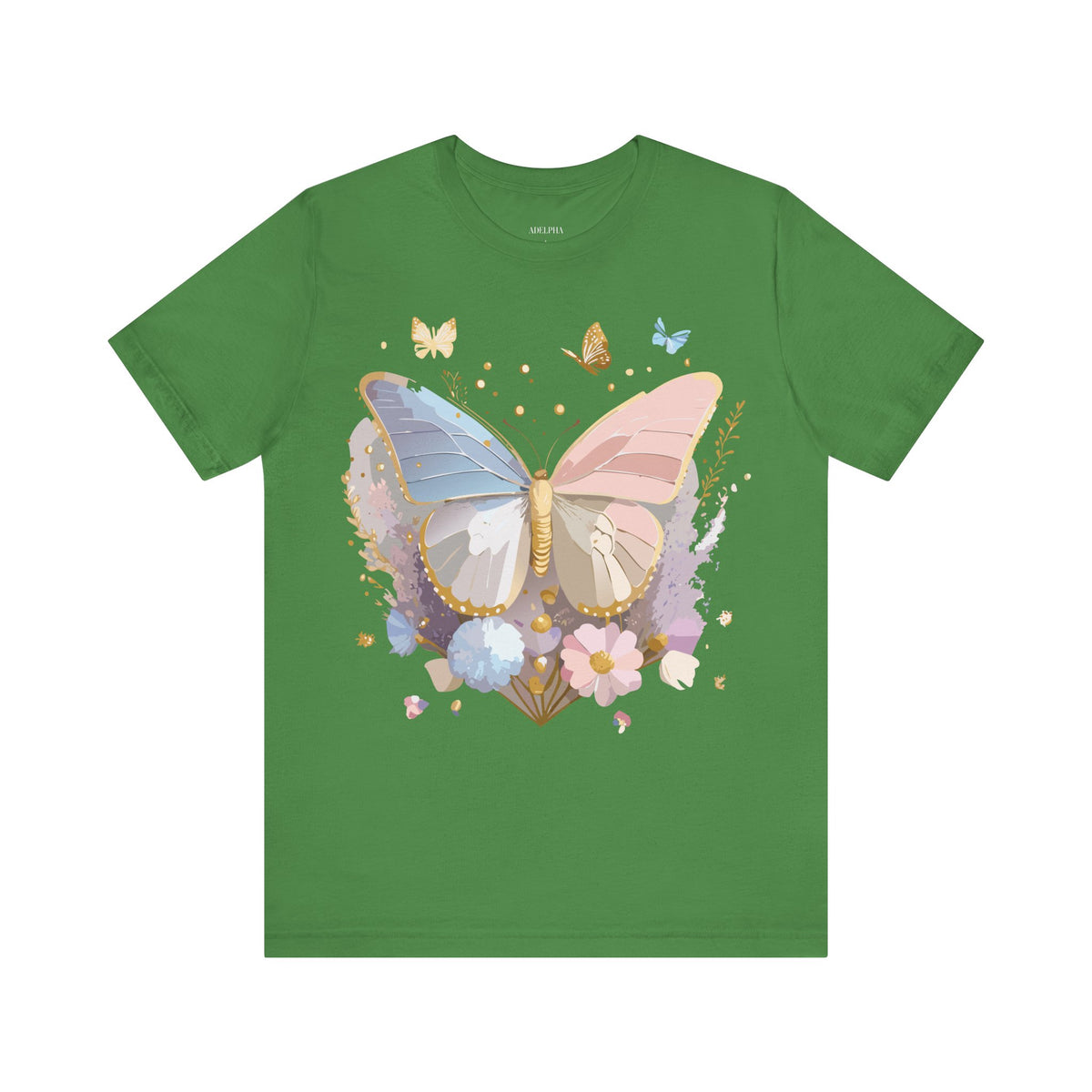 Butterfly Graphic Unisex Cotton Bella+Canvas Tee with Art Design n47