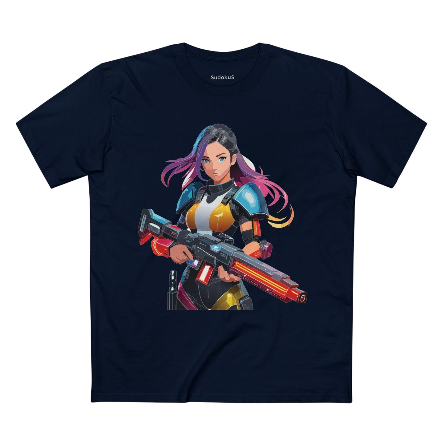 Army-woman Graphic Unisex 100 Cotton Staple Tee 19