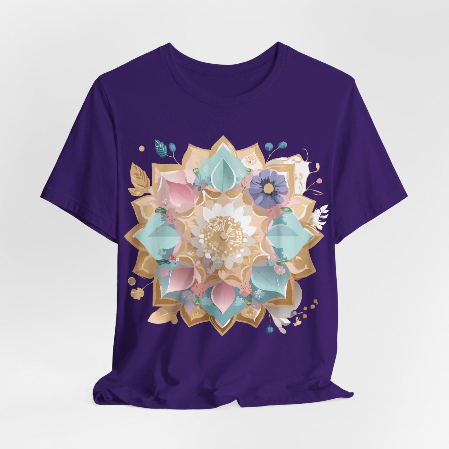 Mandala Graphic Unisex 100 Cotton Vintage Floral Artwork Tee 16