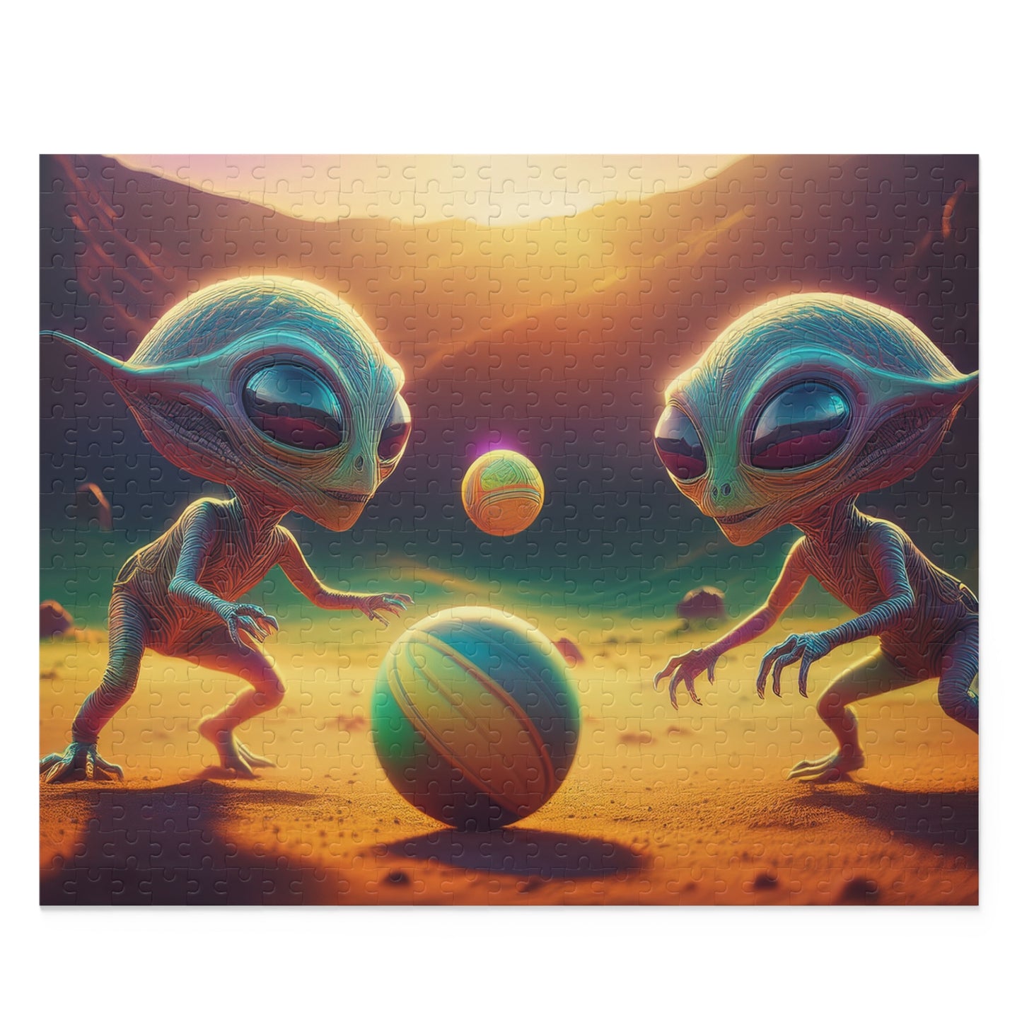 Aliens Puzzle 500-Chipboard Pieces in Box | Kids Puzzles Size: 16" x 20",  Ages 9+ and Family pn23