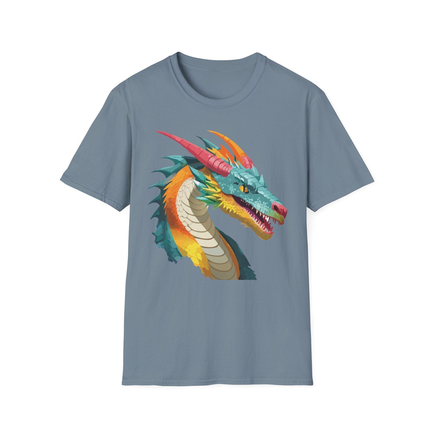 Dragon T Shirt Unisex Softstyle Art Design Tee With Animals Theme Gildan 64000 Premium Quality