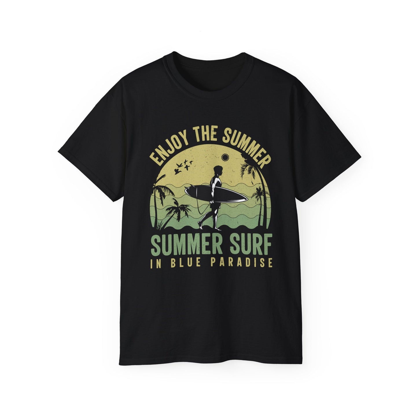 Summer Surf Art Design T Shirt TeeGallery Gildan 2000 Unisex Cotton Tee Apparel Collection