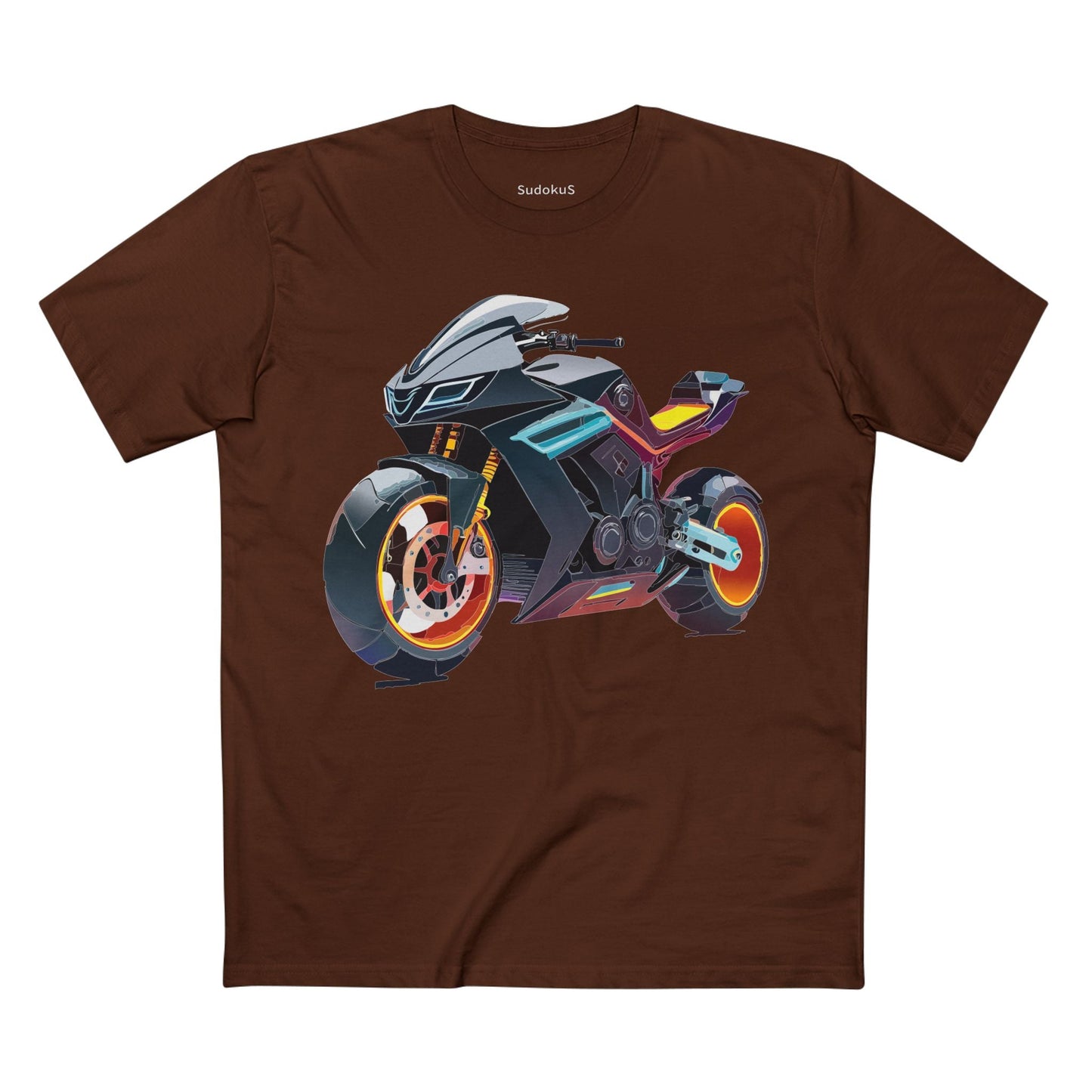 Moto Bike Graphic Unisex 100 Cotton Staple Tee 34