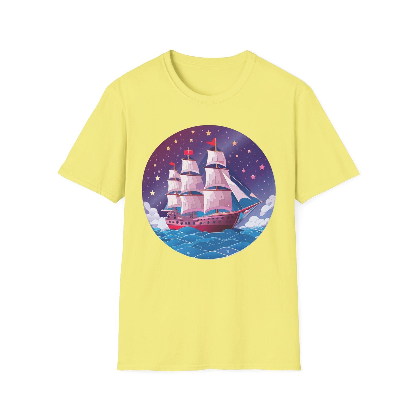 Ship T Shirts Frigate Vessel Tee Unisex Softstyle 64000 Gildan Ring Spun Cotton T Shirt