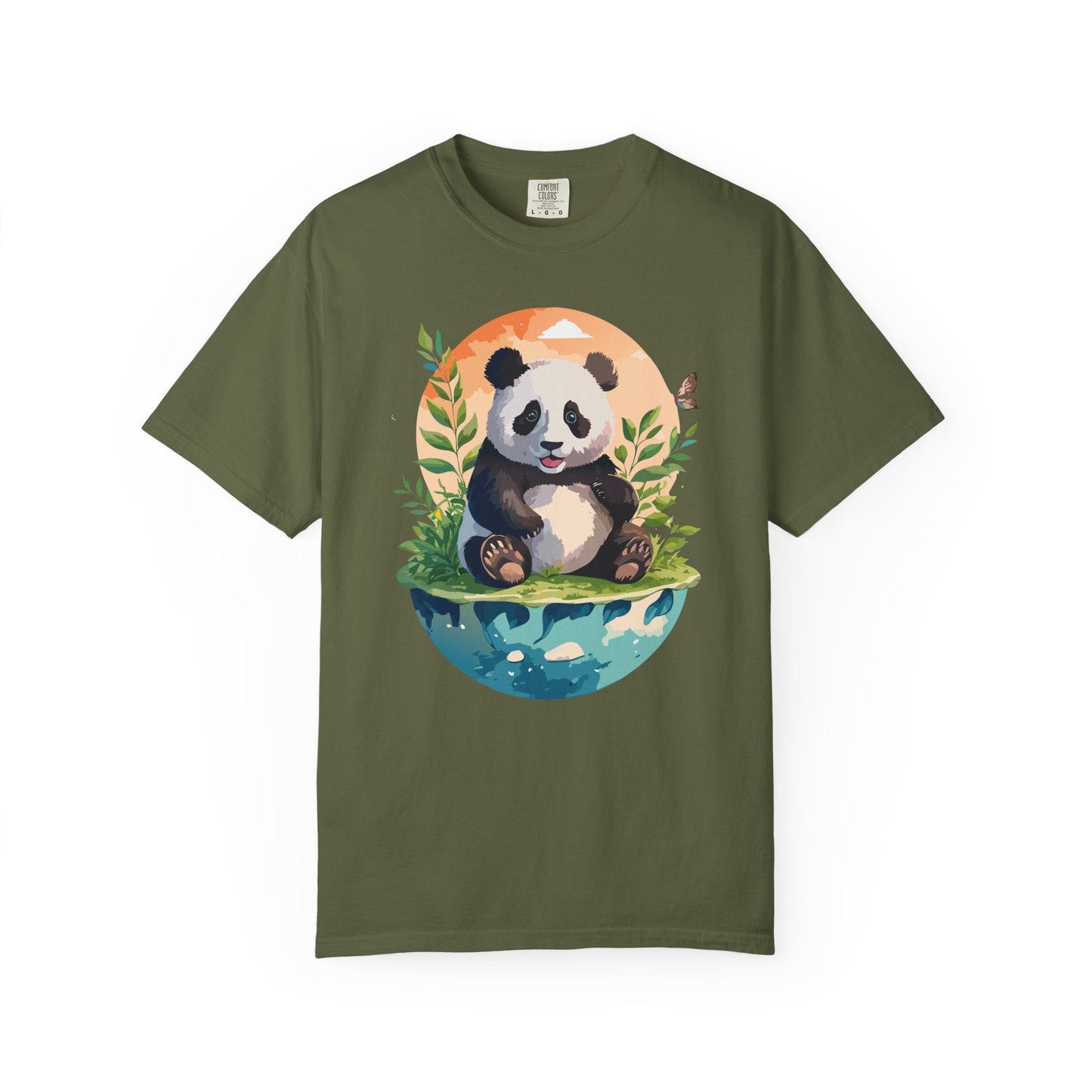 Panda Portrait Graphic T-Shirt Unisex Cotton Floral Animal Art Tee pp4