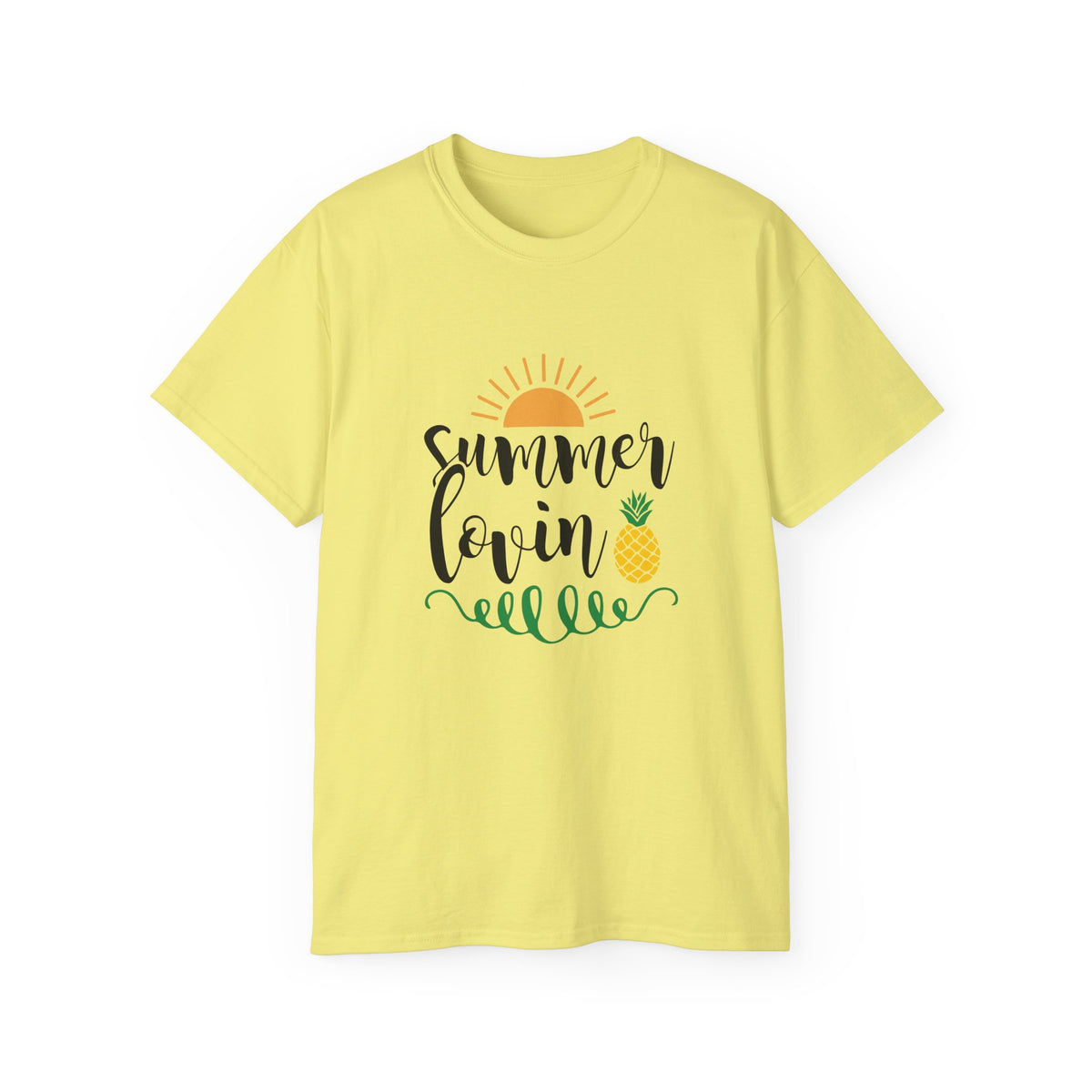 Summer Lovin sun and pineapple T-Shirt | beach vibes, tropical script