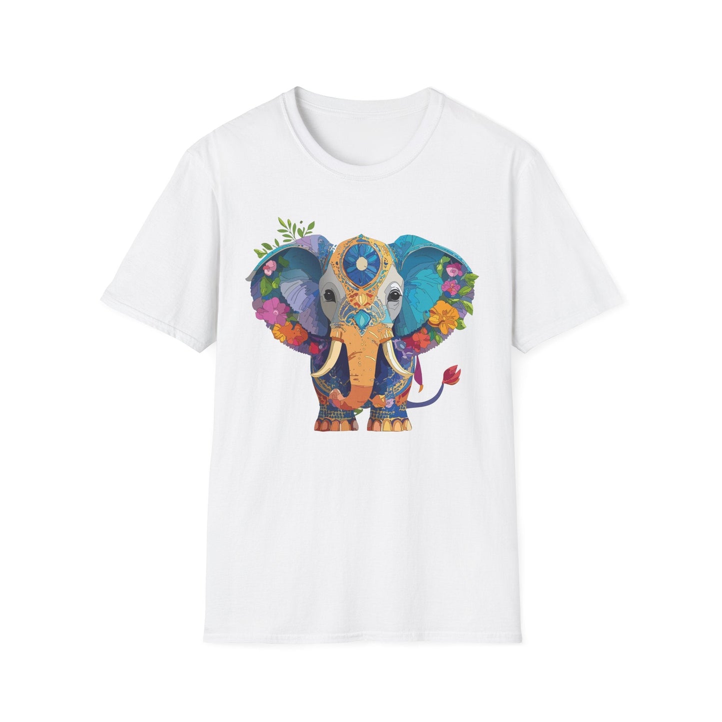 Elephant Graphic Shirt For Adults Unisex Softstyle Tee 100 Percent Cotton Gildan 64000