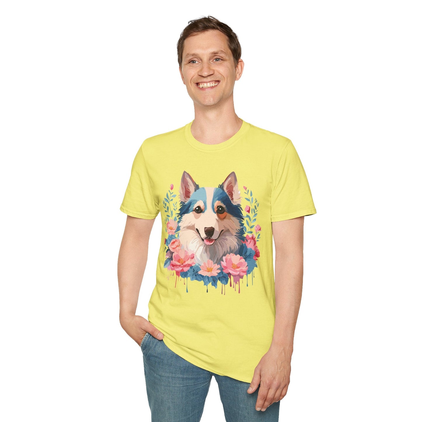 Dog Shirt Unisex Animal Tee Softstyle Cotton Lightweight Breathable