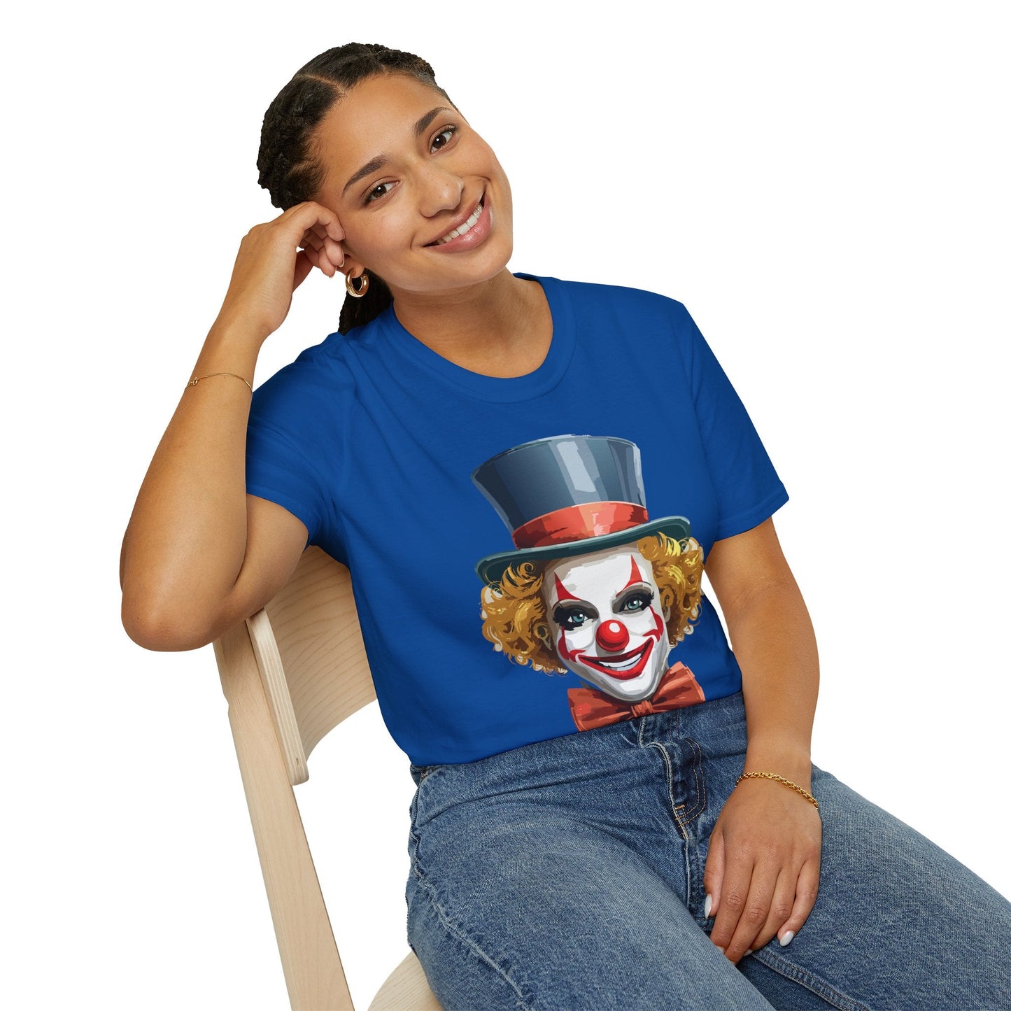Clown Shirt T Shirt With Clown Funny Man Circus Shirt Scary Man Tee Unisex Gildan Softstyle 64000