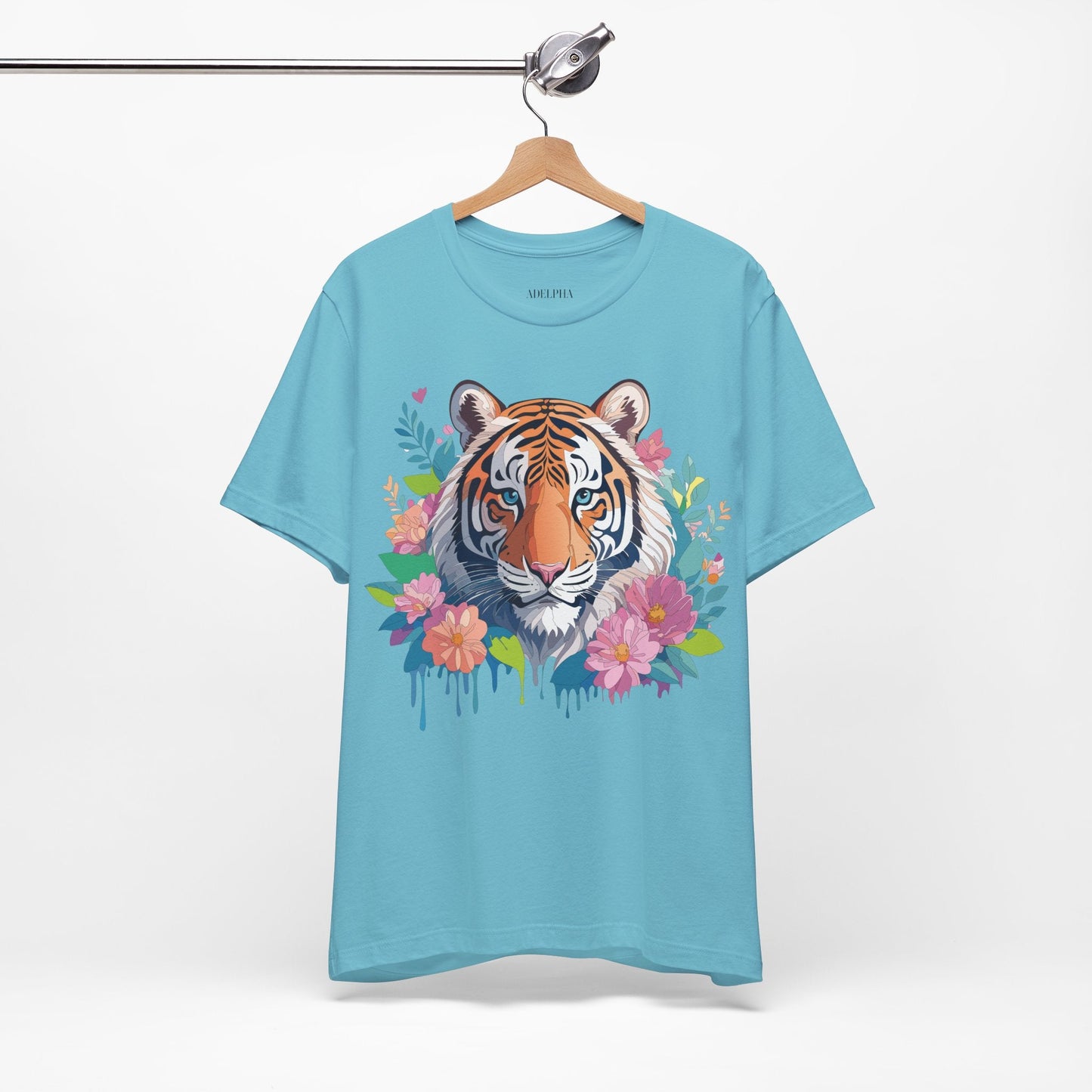Tiger Graphic Unisex 100 Cotton Vintage Art with Animal Tee 2