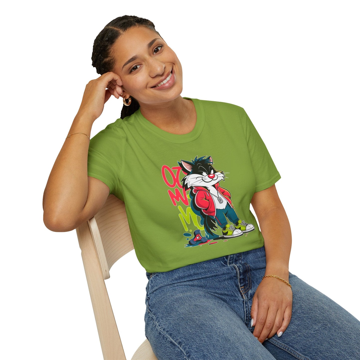 Cartoon T Shirt With Animals And Animation Tee For Unisex Softstyle Gildan 64000