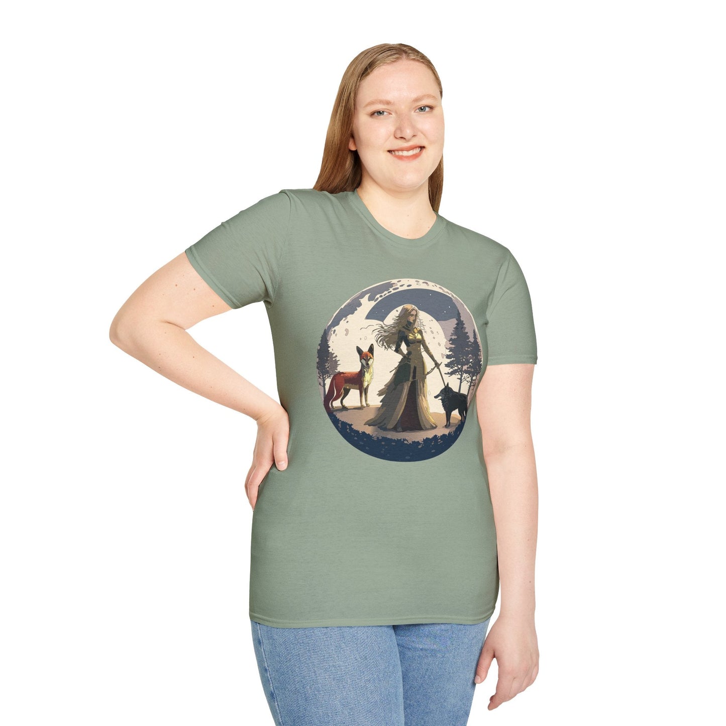 Womens Graphic T Shirt Art Design Tee Softstyle 64000 Gildan Unisex Short Sleeve