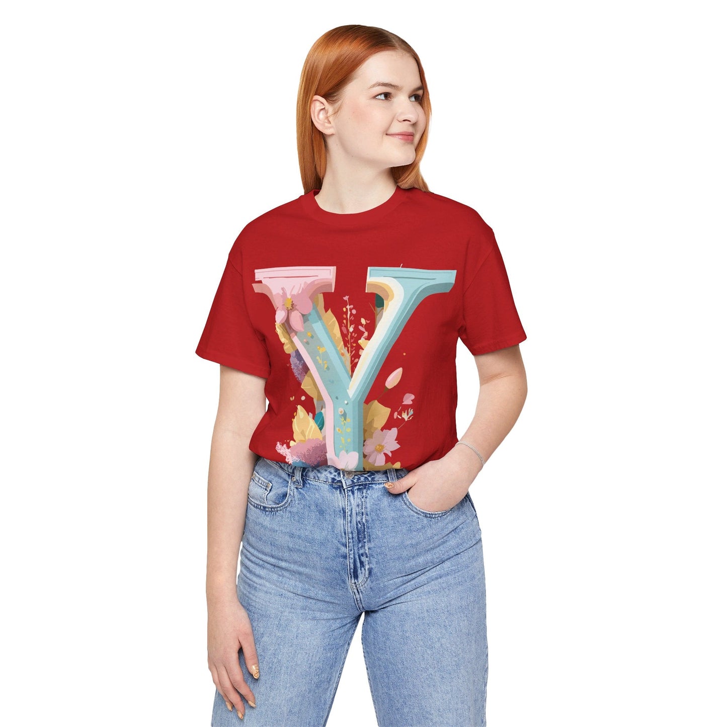 Letter Y Shirt Unisex Graphic Tee Vintage Inspired Artwork Adelpha Short Sleeve Design