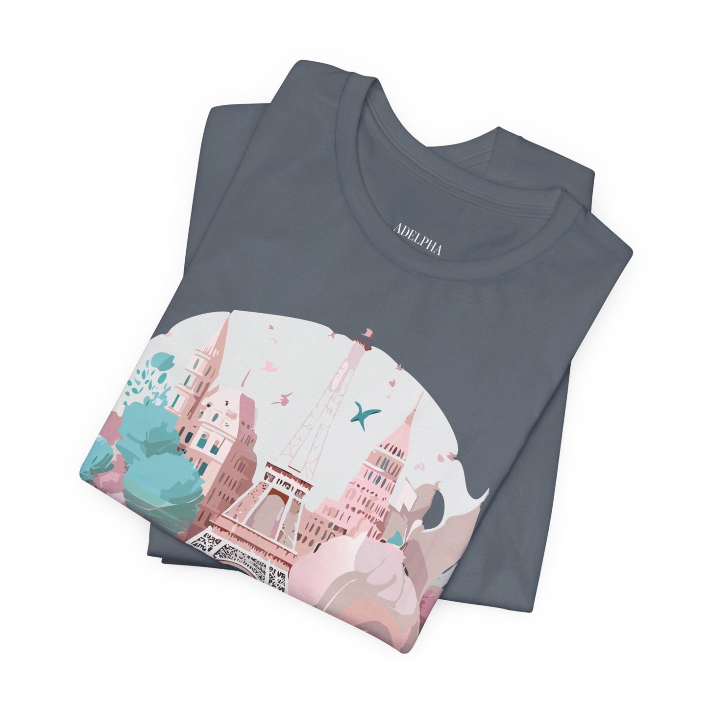 Paris Tourist Shirt Graphic Tee Unisex Jersey Short Sleeve Adelpha Vintage Art Design