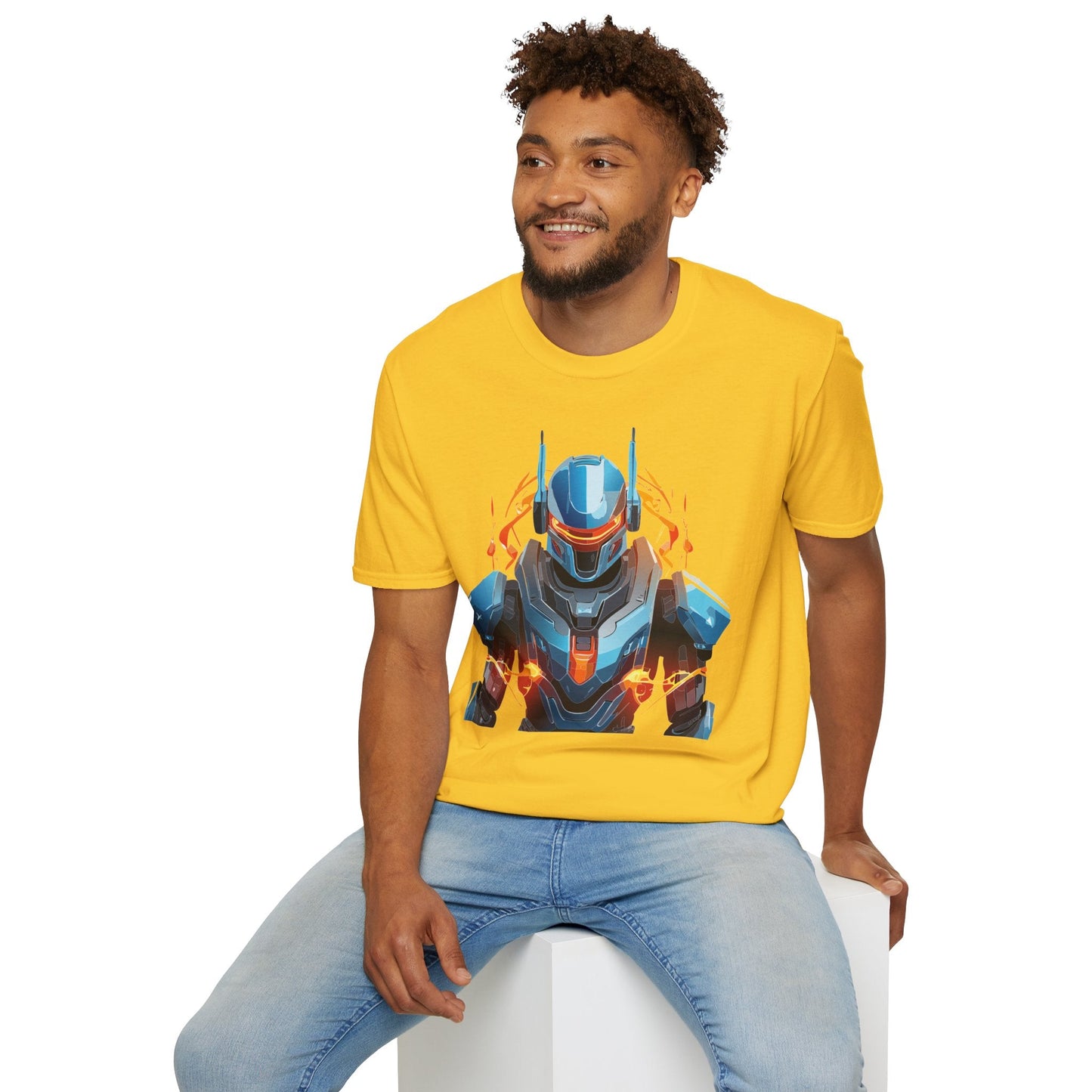 Cyborg Tee Robot Shirt Terminator Design Unisex Gildan Softstyle 64000 100 Percent Ring Spun Cotton