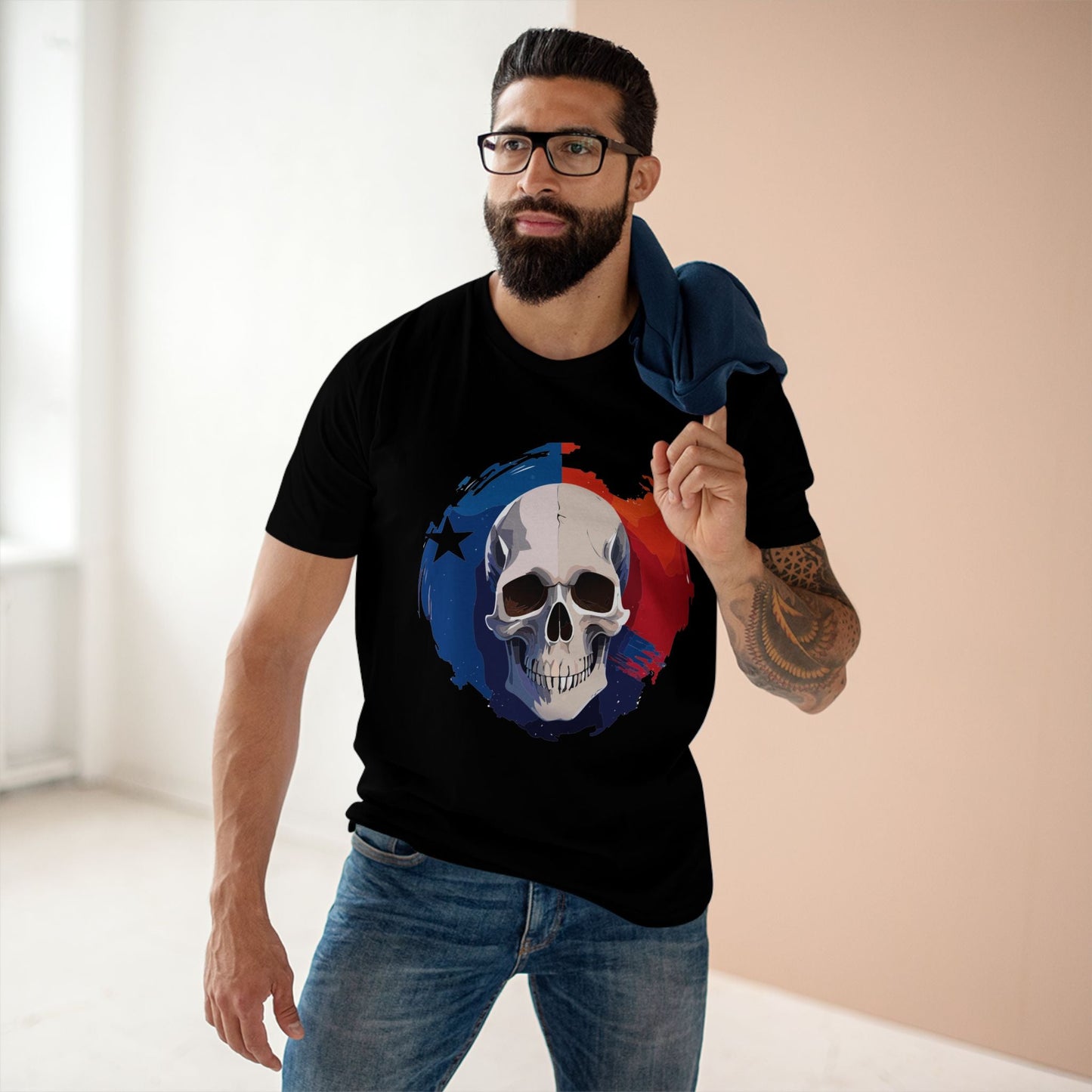 Skull Skeleton Shirt Unisex Premium Cotton Tee With Original Art Design Retro2Nova