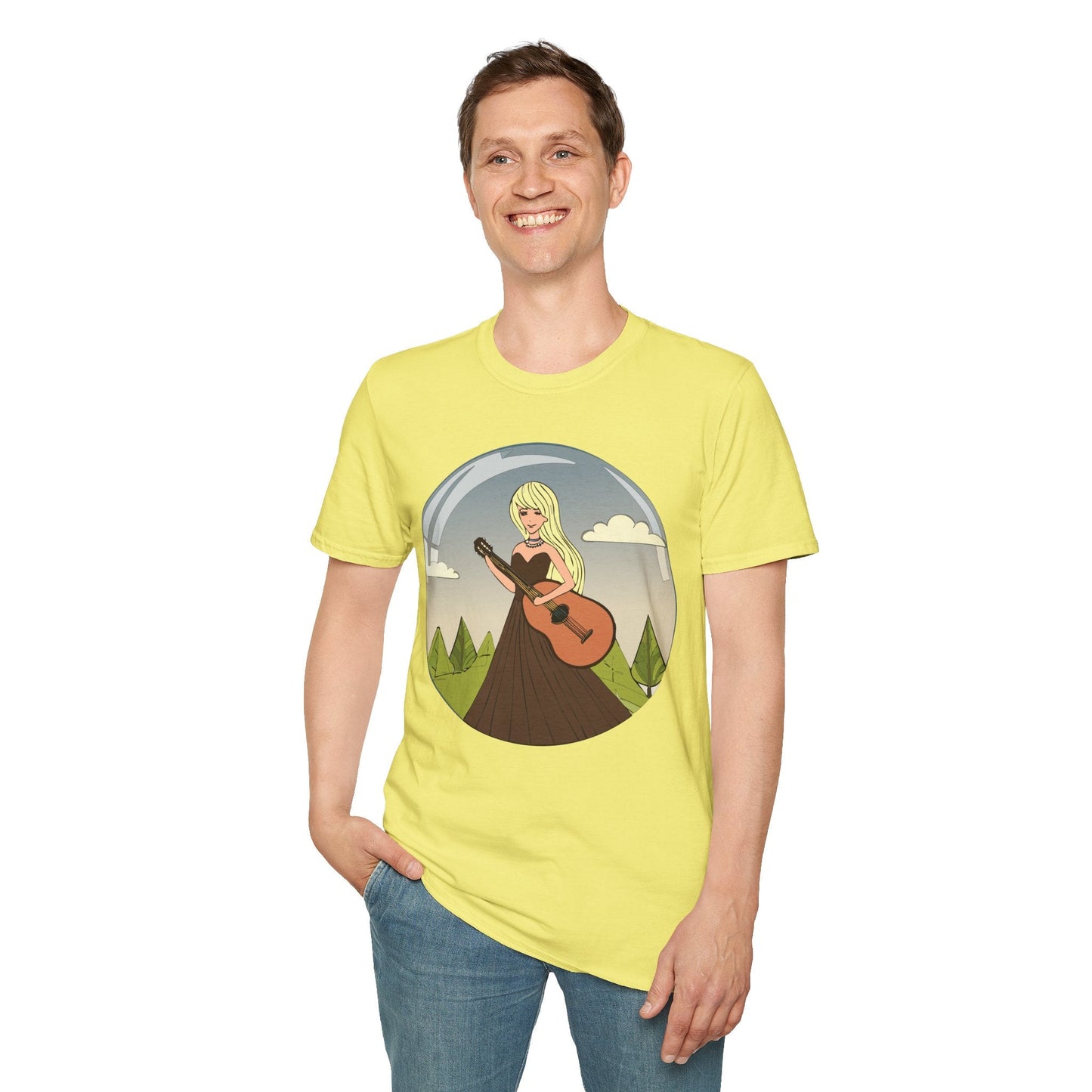 Womens Graphic T Shirt Art Design Tee Softstyle 100 Percent Ring Spun Cotton Short Sleeve