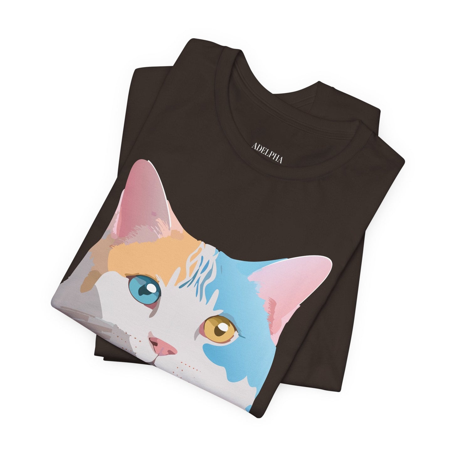 Unisex Cat Shirt Graphic Tee With Vintage Adelpha Art Design