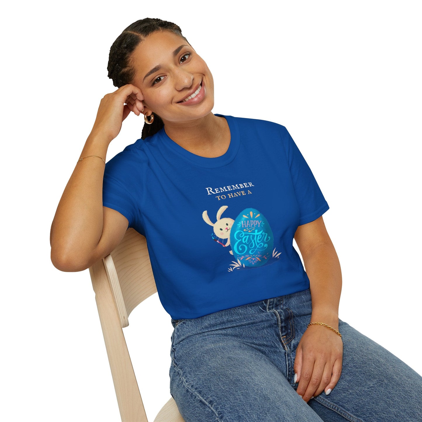 Easter Bunny Egg T Shirt Unisex Softstyle Tee With Easter Signature Prints And Design