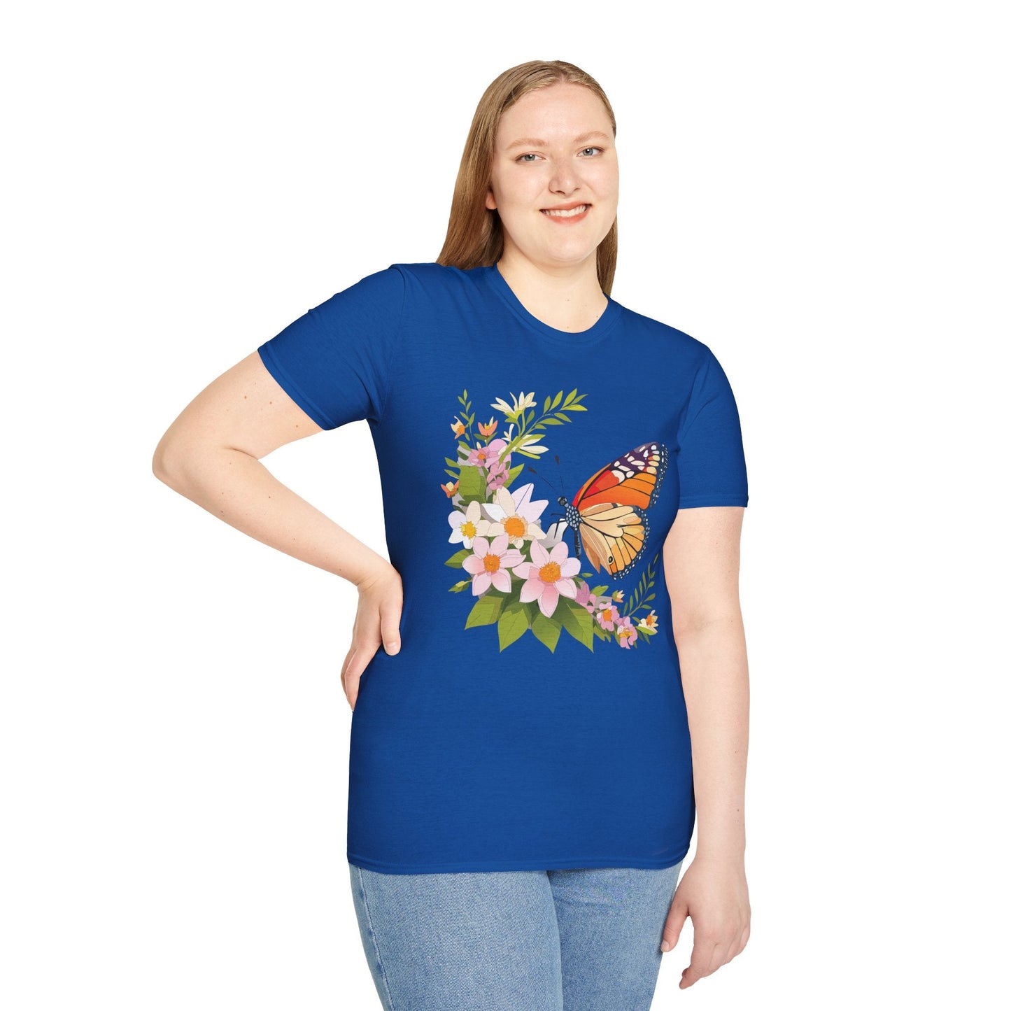 Monarch Butterfly T Shirt Unisex Softstyle Gildan 64000 100 Percent Cotton Tee Breathable