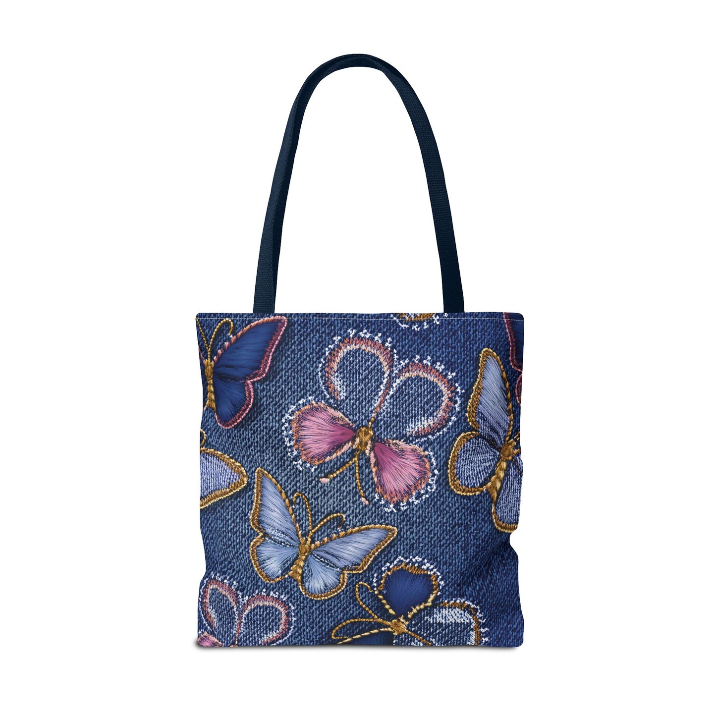 Denim Fabric Imitation Print Unisex Canvas Bag Poly Spun 3 Sizes Tote Bag 179