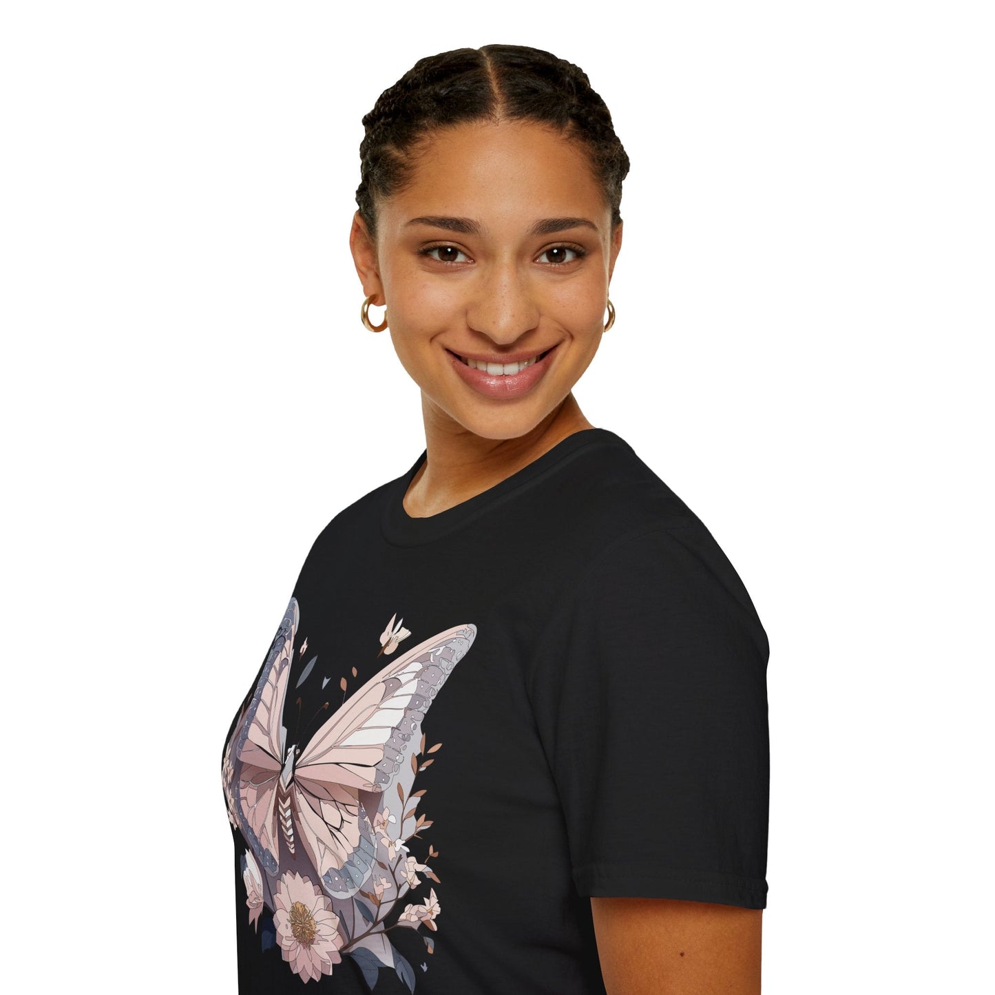 Butterfly Shirt Unisex Gildan Softstyle 64000 Monarch Butterfly Tee 100 Percent Ring Spun Cotton