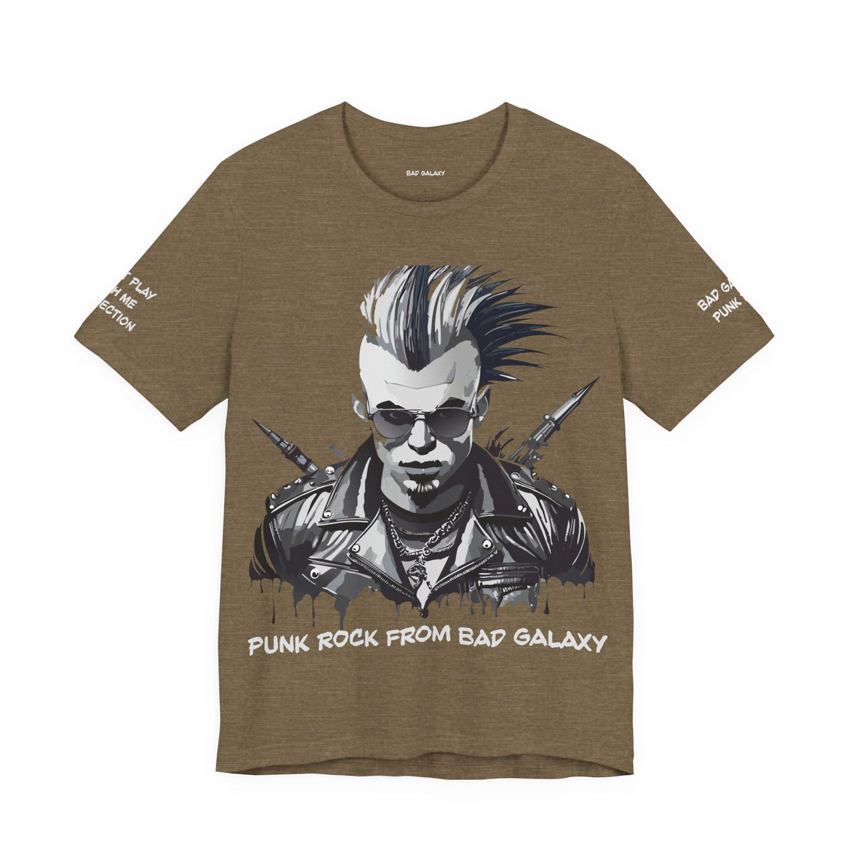 Punk Rock Graphic Unisex Cotton Bella+Canvas Tee with Art Design b28