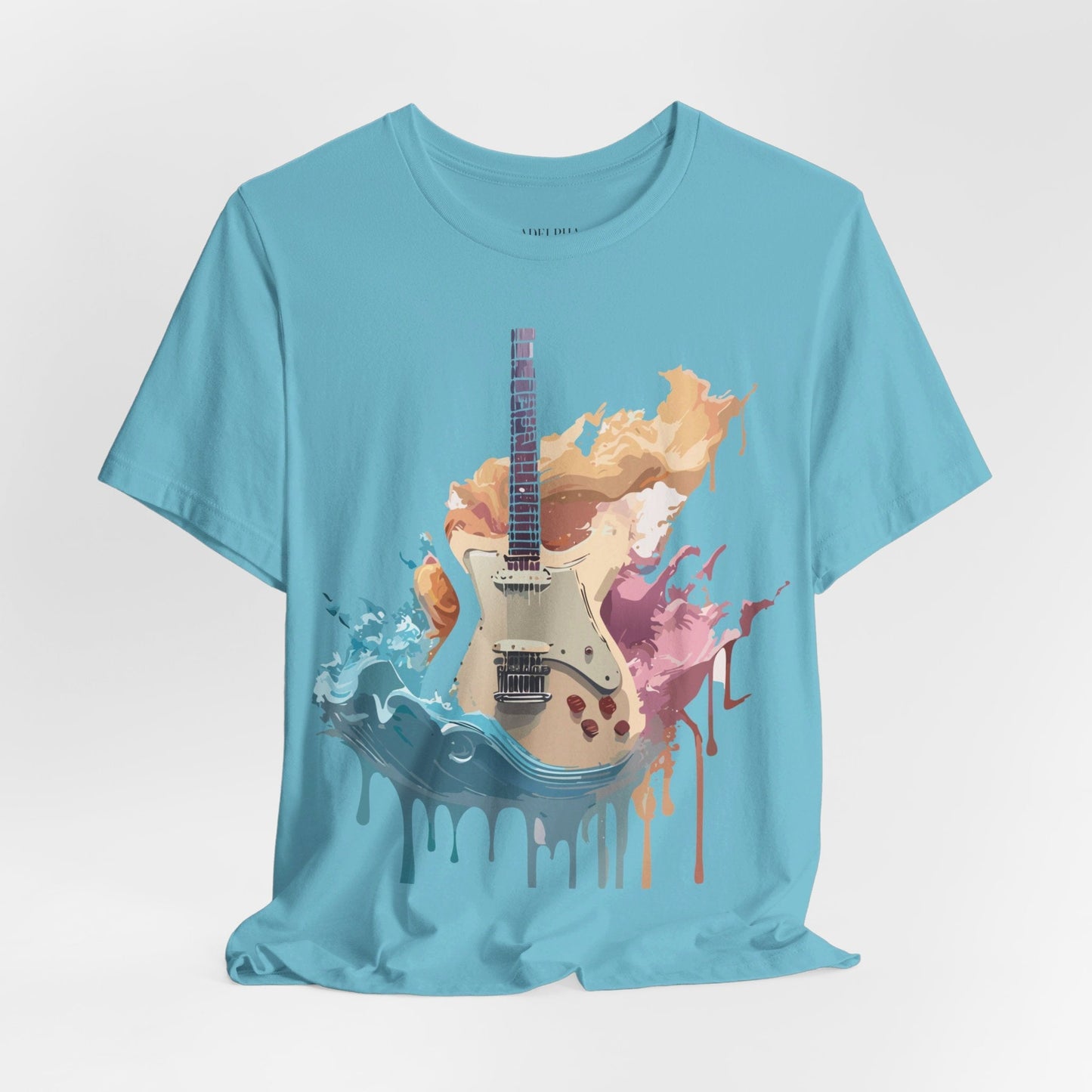 Music Graphic Unisex 100 Cotton Vintage Art with Musical Elements Tee 50