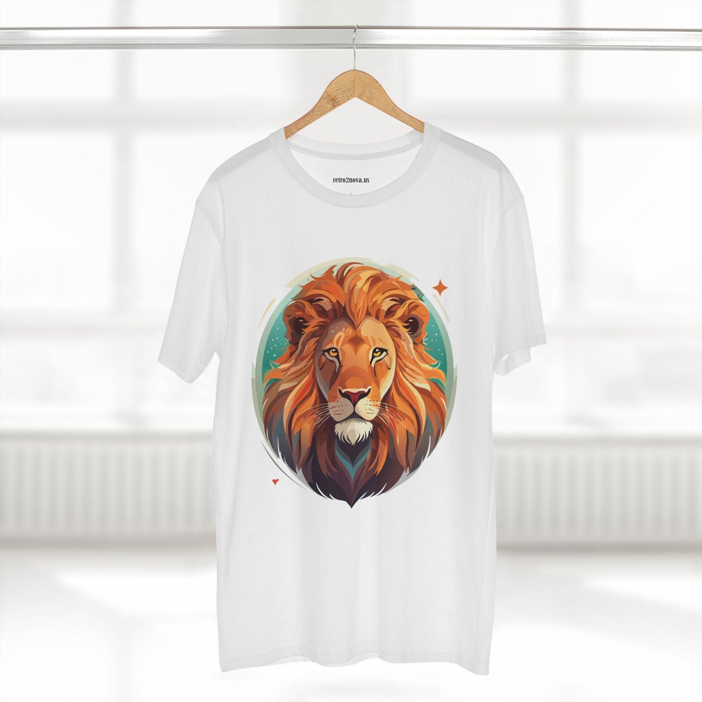 Unisex Lion Shirt With Original Art Design Premium Cotton Tee By Retro2Nova For Soft Breathable Everyday Comfort