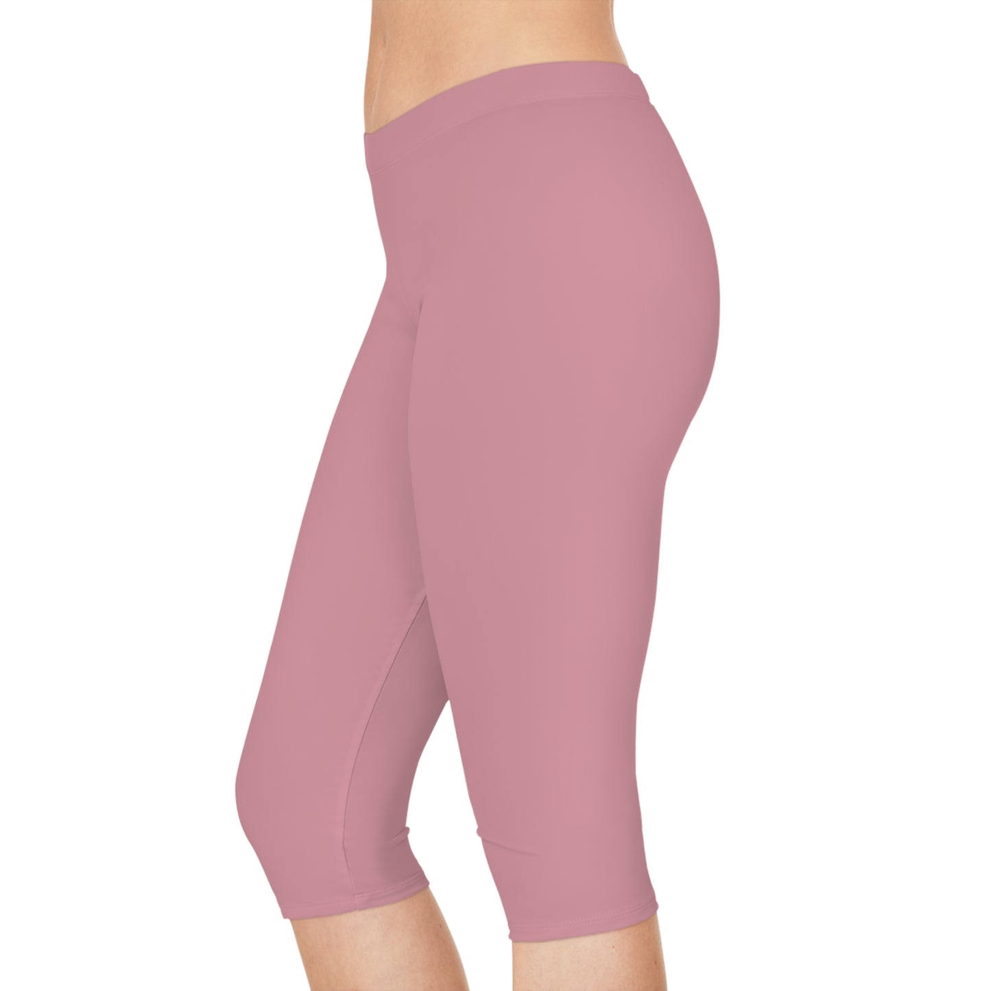 Pink Color Capri Leggings, Pink Capri Leggings 17