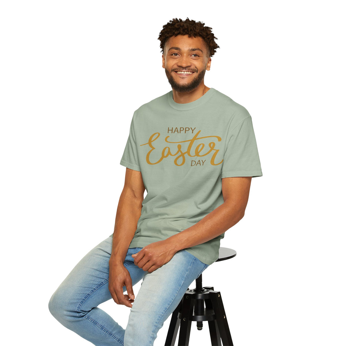 Happy Easter Day T-Shirt, Tee Shirt with Easter Signature, T Shirt with Easter Prints, Tee Shirt with Easter Design