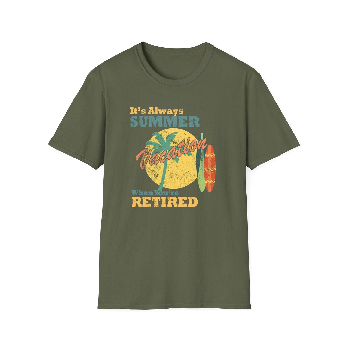 Summer Unisex T Shirt With Art Design Gildan Softstyle 64000 100 Percent Cotton Tee