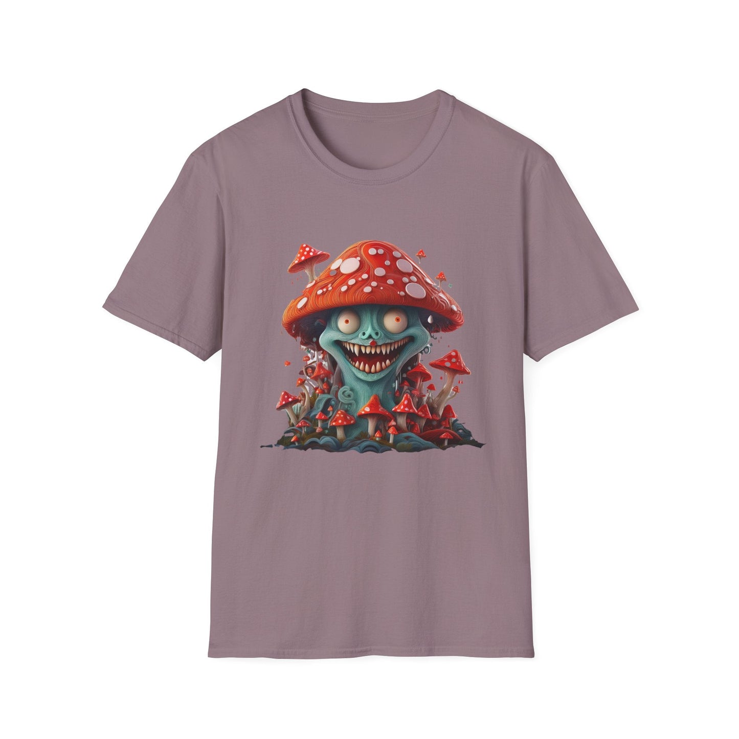 Mashroom Tee Shirt Unisex Softstyle Short Sleeve Tee With Funny Mashroom Artwork
