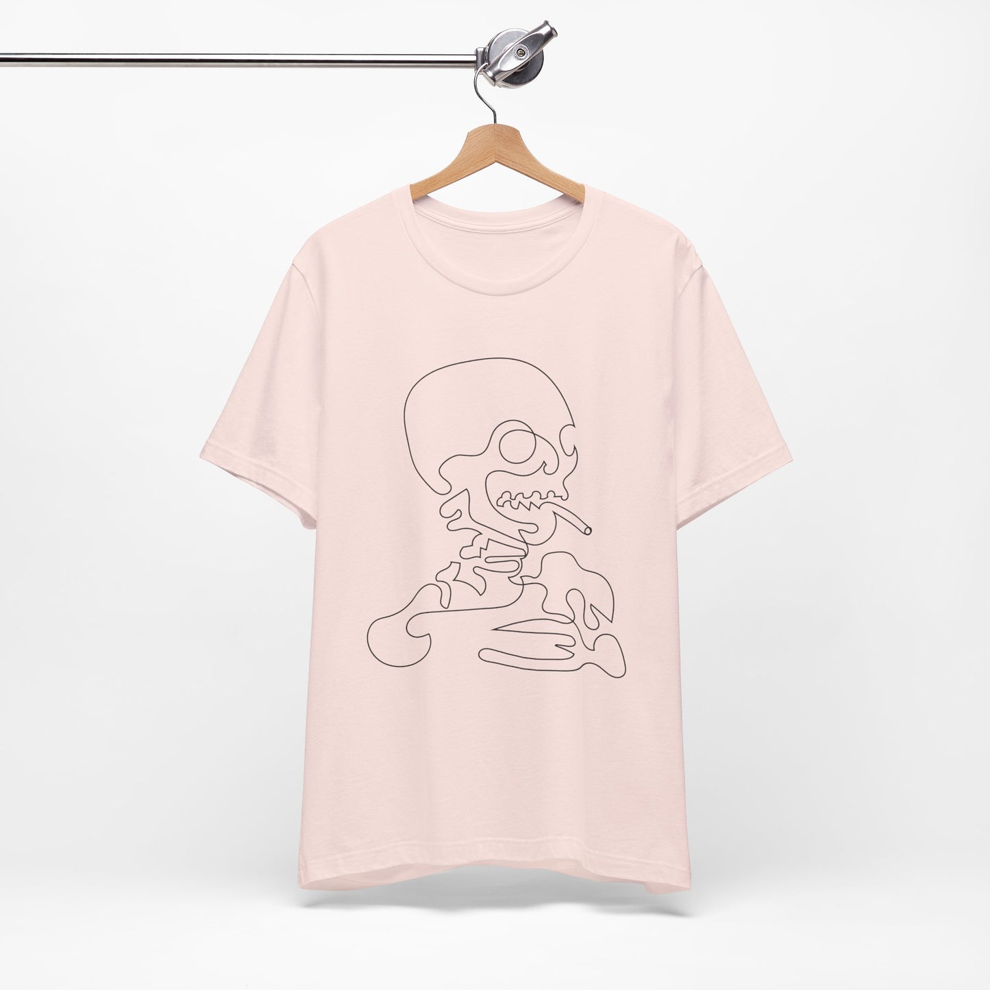 Unisex Cotton Tee Shirt with Skull