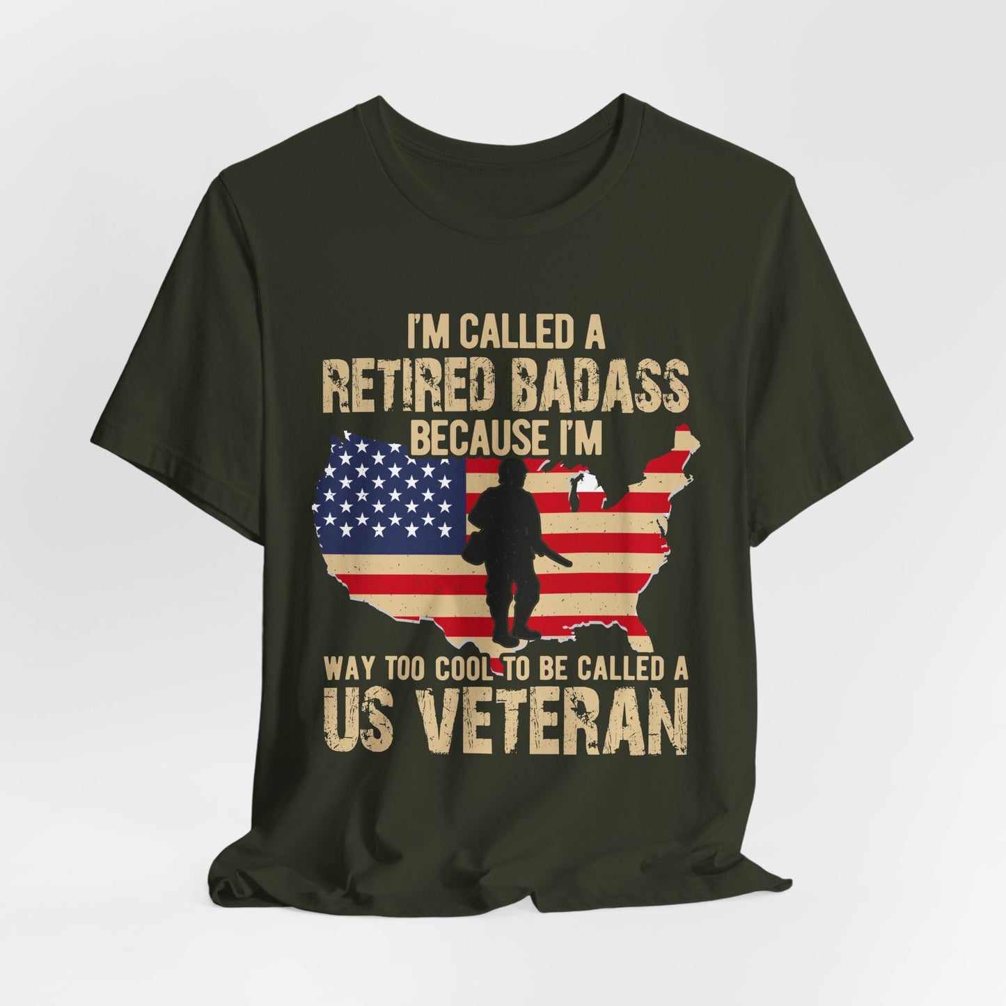 Army Veteran Patriotic Graphic Design Unisex Cotton T-Shirt v22
