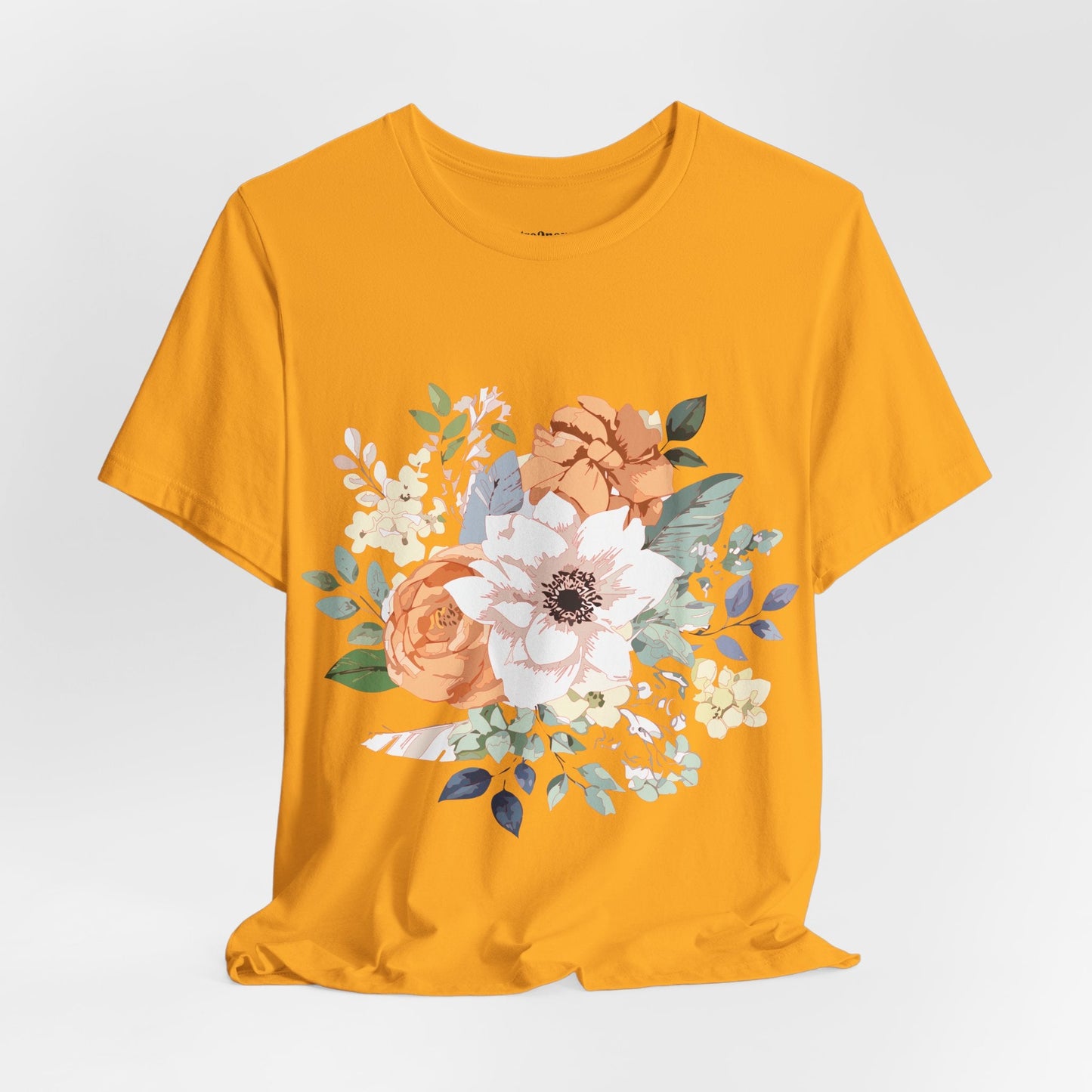 Unisex Floral Shirt Jersey Short Sleeve Tee Lightweight Breathable Flowers Collection Retro2Nova
