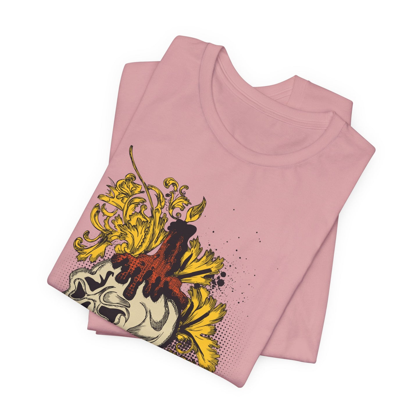 Rock Skull Graphic Design Tee, Skull Shirt, Vintage Tees, Art Design T-Shirt, Vintage Graphic Tee, Art Shirts with Skulls