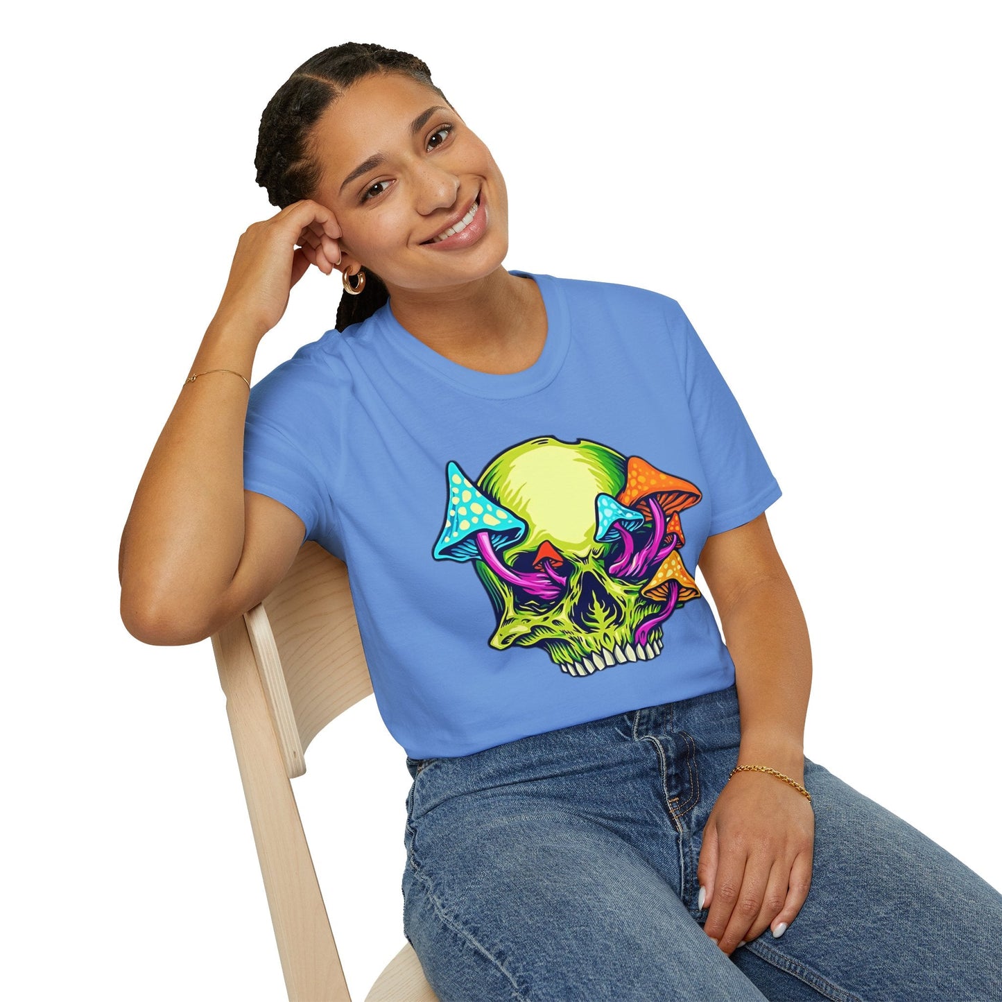 Skull Graphic Unisex Cotton T-shirt with Skeleton Artwork Design 19
