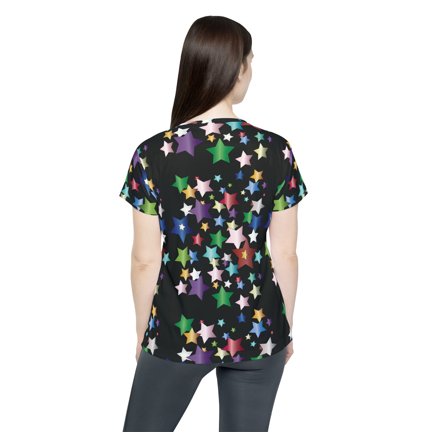 Poly Jersey Tee Shirt with abstract prints