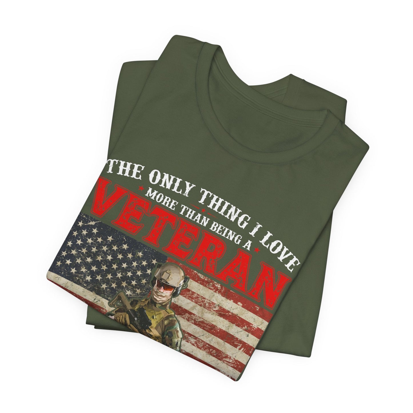 Army Veteran Patriotic Graphic Design Unisex Cotton T-Shirt v30