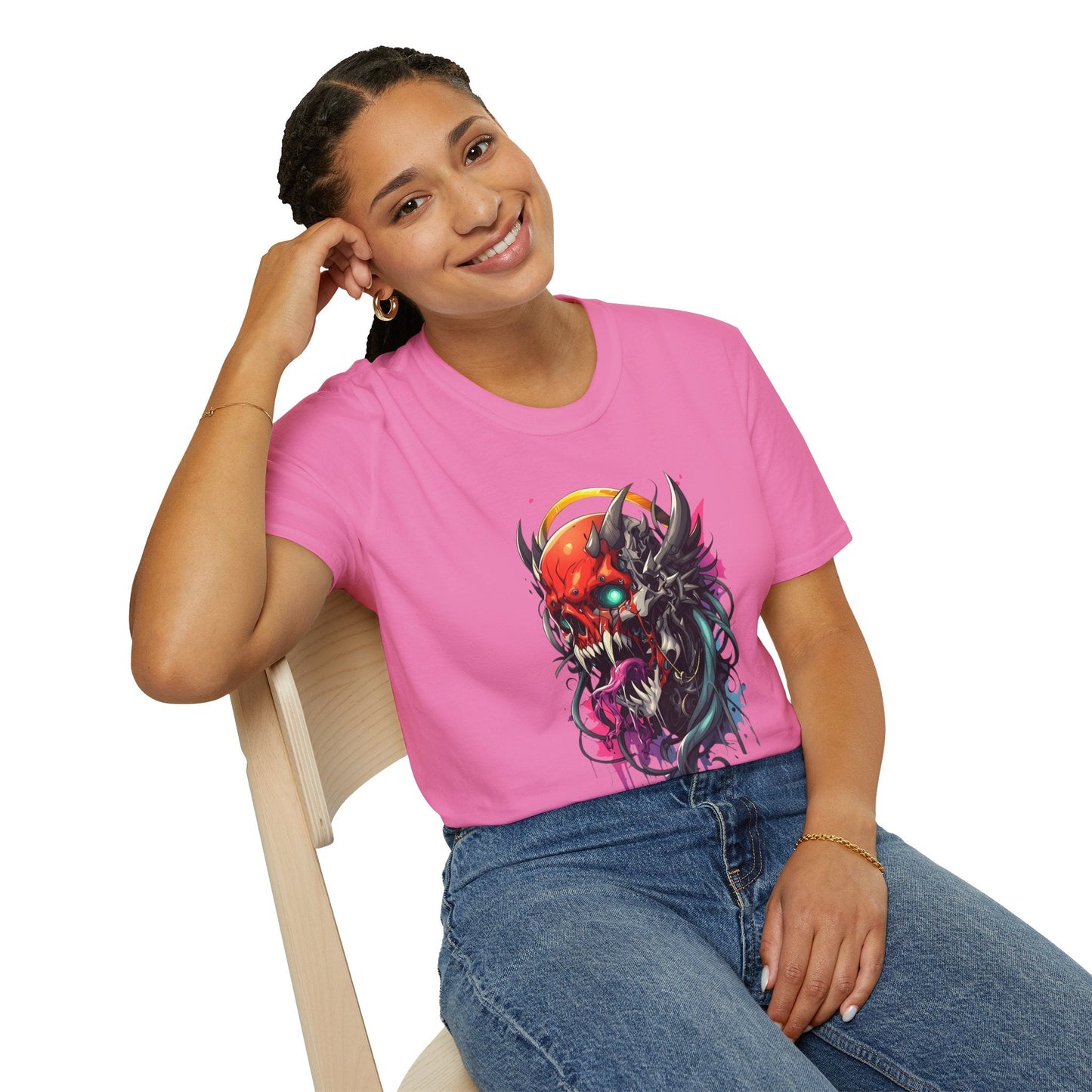 Skull Tee Shirt Unisex Skeleton Art Design Gildan Softstyle 64000 100 Percent Ring Spun Cotton