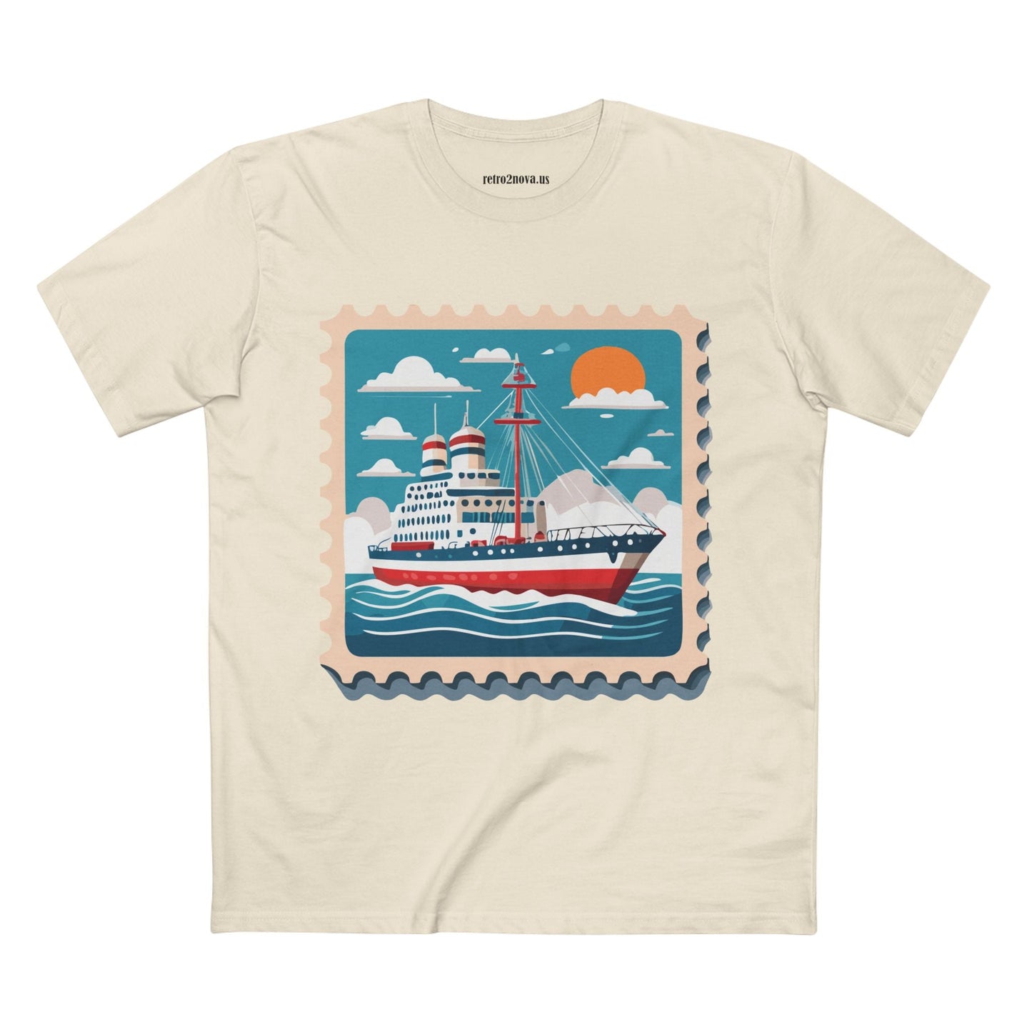 Stamp Shirt Postage Stamp Tee Unisex Premium Cotton Art Design From Retro2Nova Collection PS47