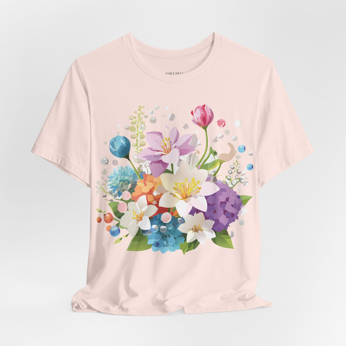 Floral Graphic Tee Shirt - Bella+Canvas Unisex 100 Cotton 20