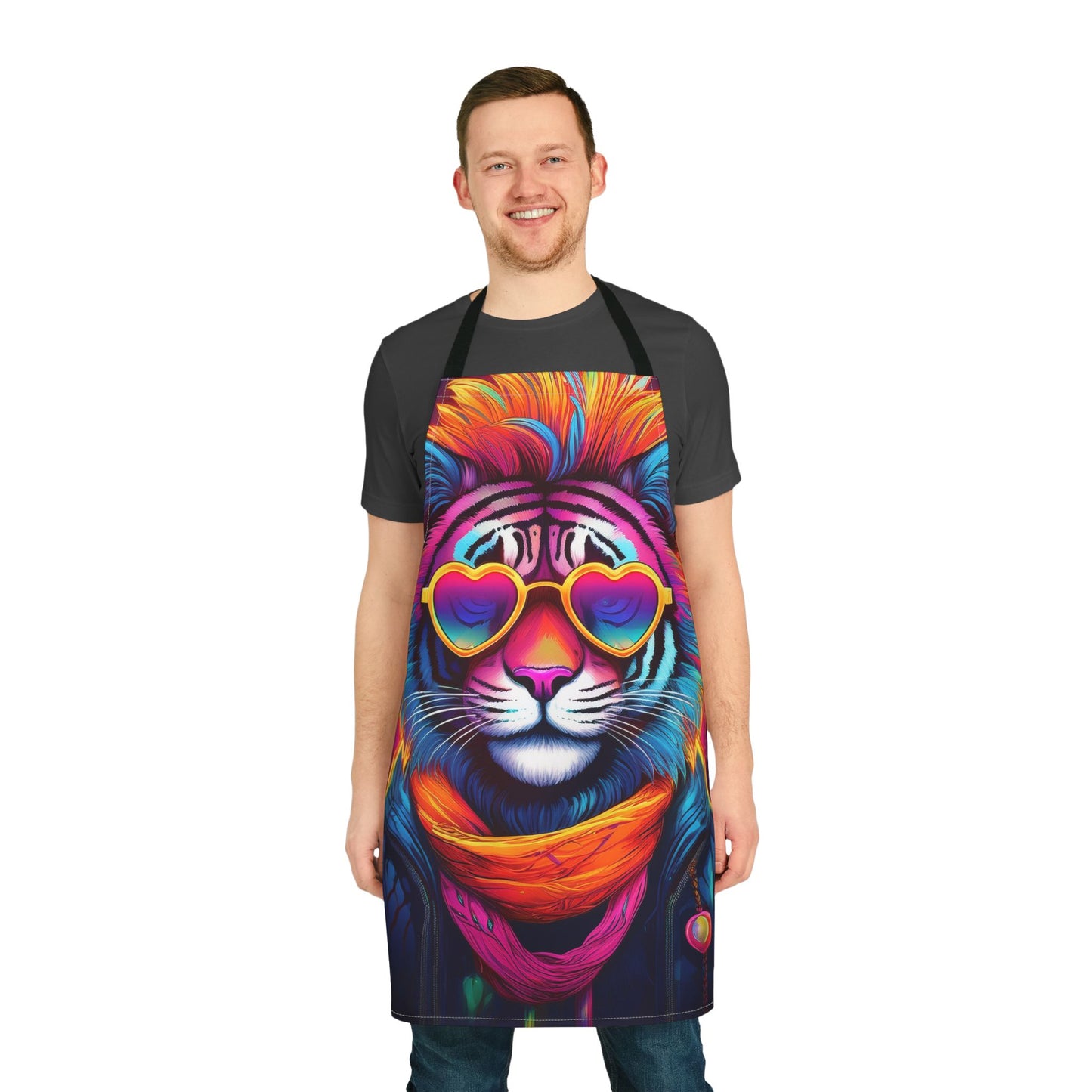 Tiger 100% Polyester Stain-resistant 31.5 x 25.6 | Art Print Canvas Apron 9