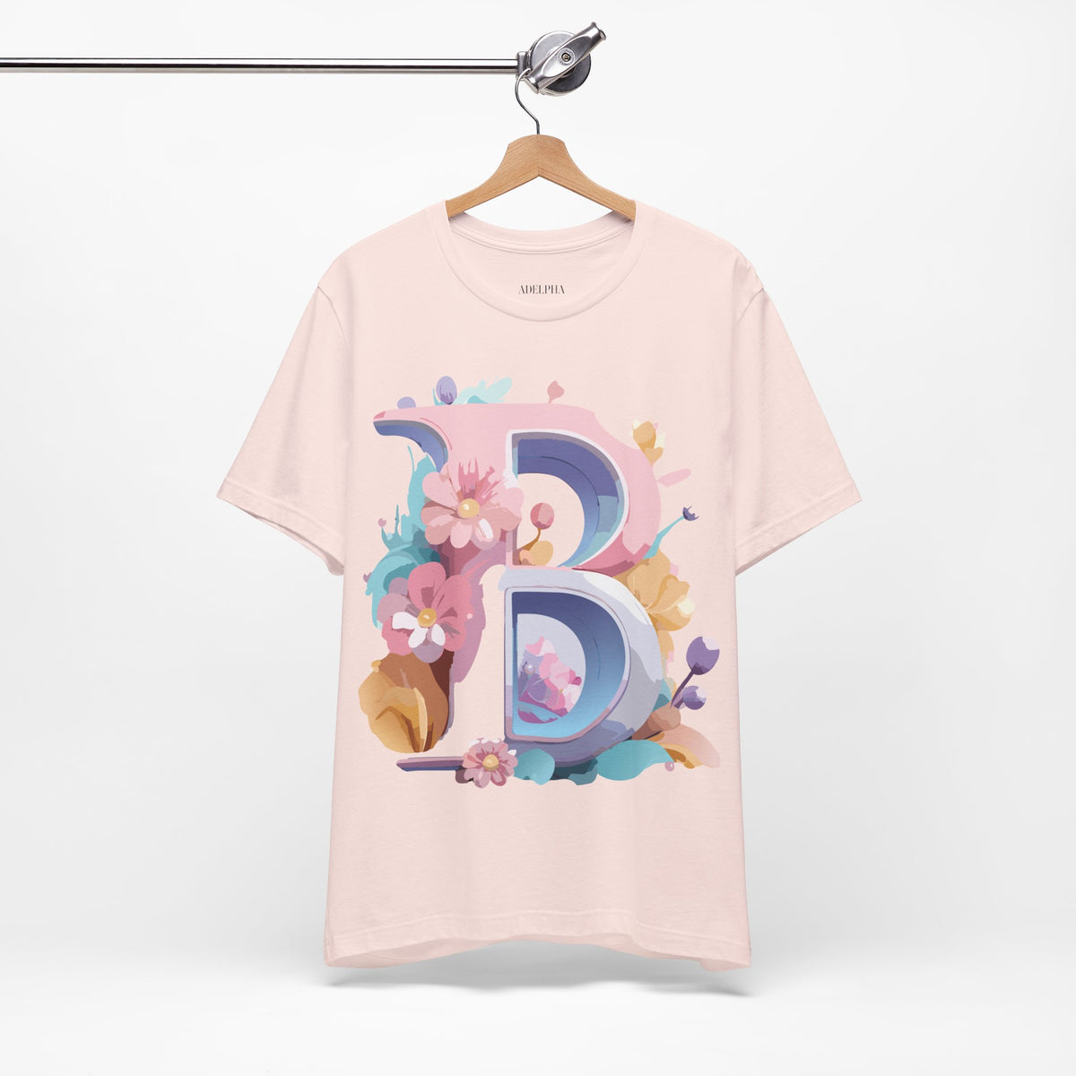 Letter B Graphic Unisex Cotton Bella+Canvas Tee with Art Letter Design