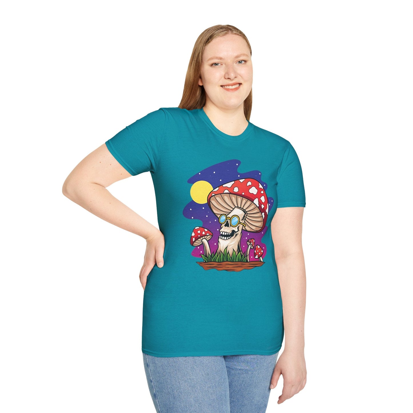 Mashroom Mushroom Tee Shirt Unisex Funny Fungus Design Softstyle 64000 Cotton Tee