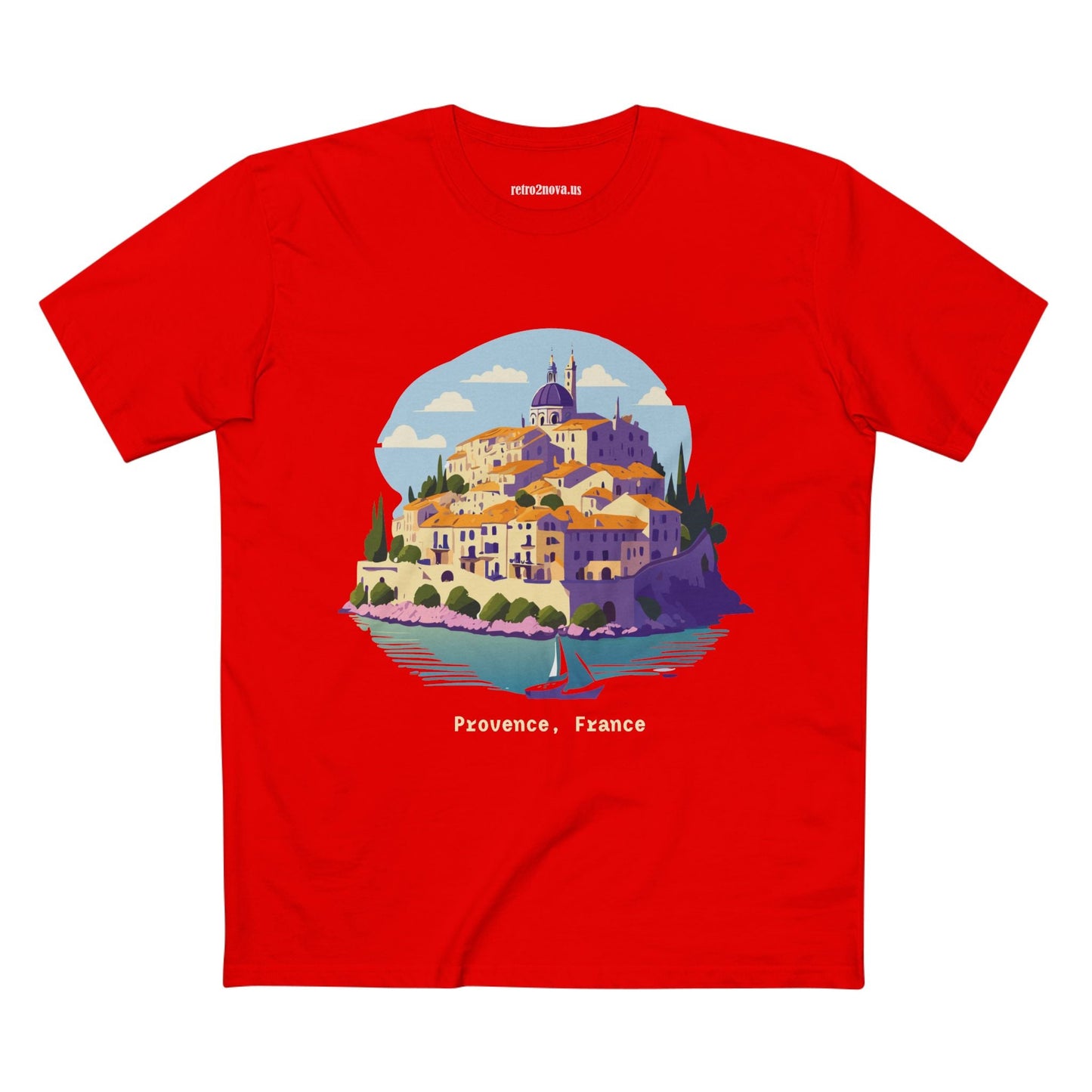 Travel Shirt Provence Tourist Unisex Premium Cotton Tee With Original Art Design Retro2Nova