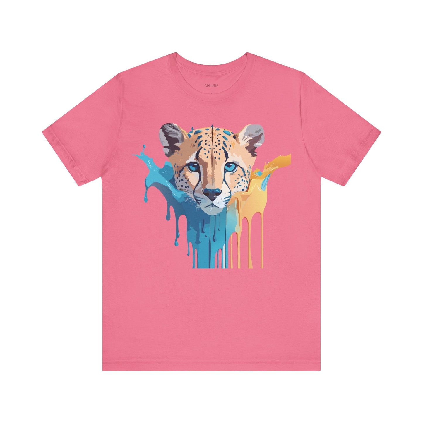 Adelpha Cheetah Graphic Jersey Tee Unisex Short Sleeve Art Design