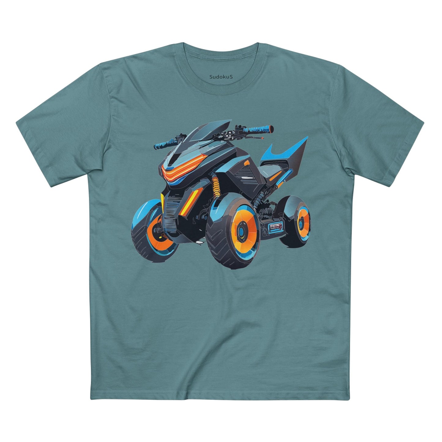 Moto Bike Graphic Unisex 100 Cotton Staple Tee 15